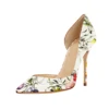 China Supplier pattern flower print mature sexy women high heels sandals lady sonia high heels