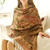100% polyester soft comfortable big classic paisley style Women Woven jacquard scarf