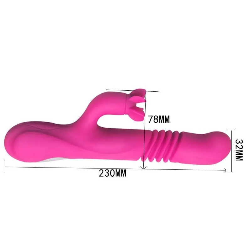 Warming Thrusting Vibrator Rotating G Spot Dildo Tong