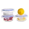 Mini heat resistant glass food storage container with BPA free PP lid