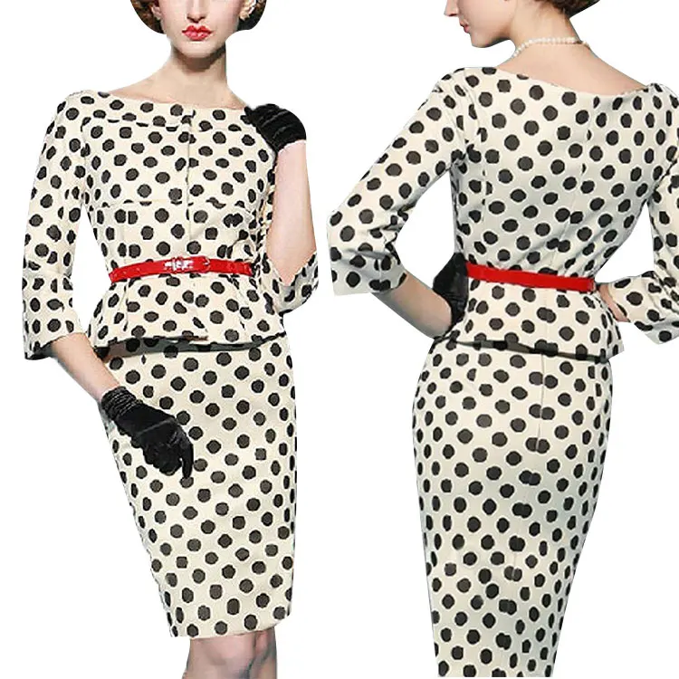 Fair Lady's Long Sleeve Suit Party Wear Business Dress