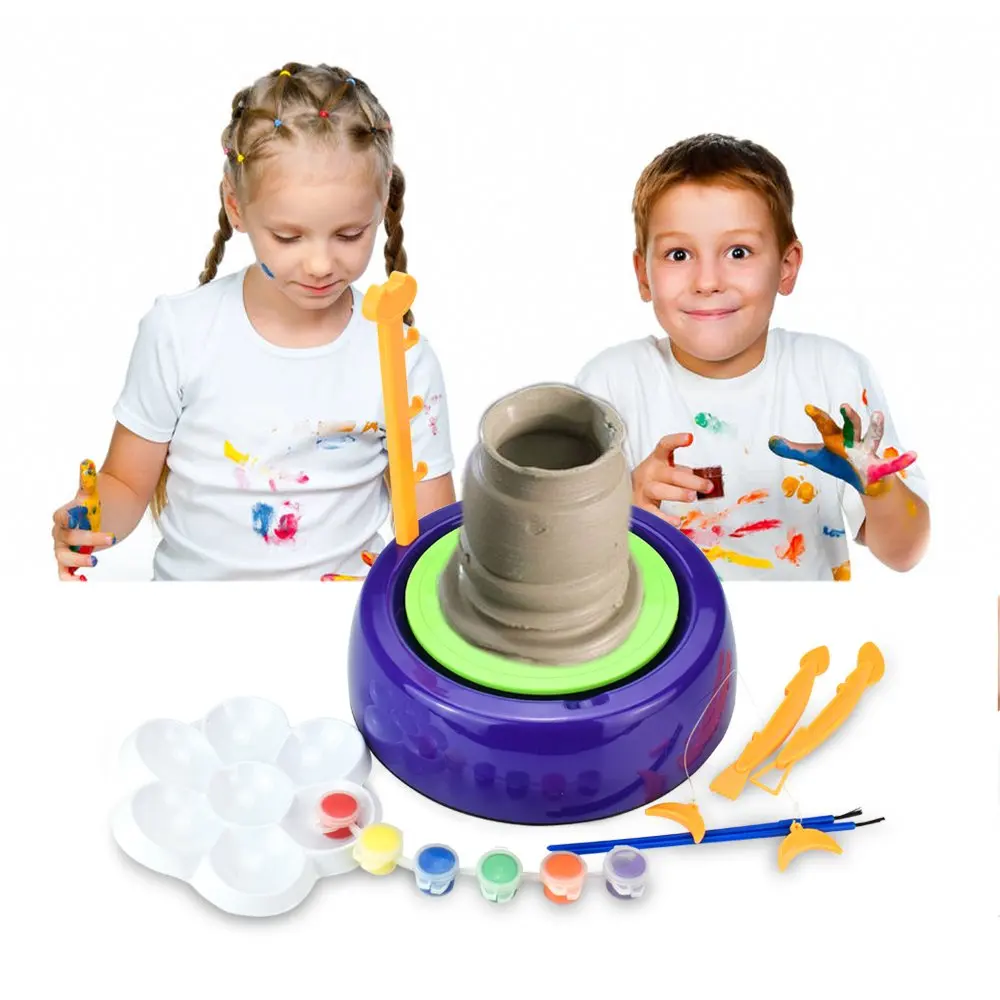Amazon Hot Selling Pottery Wheel Diy Toy With Clay For Kids Pottery