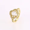 12621 xuping Environmental Copper art deco gold cz engagement ring