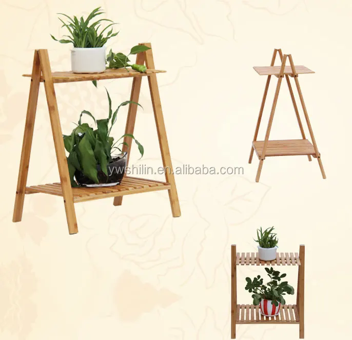 Bamboo Jardiniere / Bamboo Folding Flower Stand / Flower Pot Stand / Bamboo Indoor Decoration