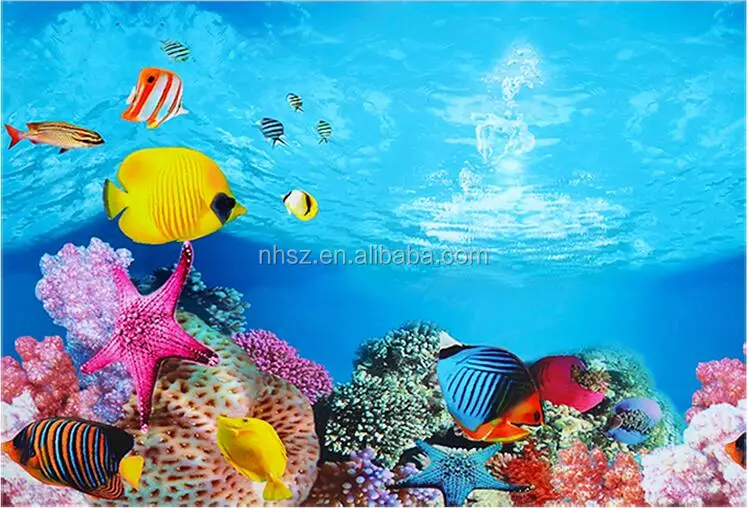 3d Coral Aquarium Background Poster Pvc Fish Tank Decorations Landscape -  Buy Photo Background,Aquarium 3d Background,Coral Rojo Precio Product on  