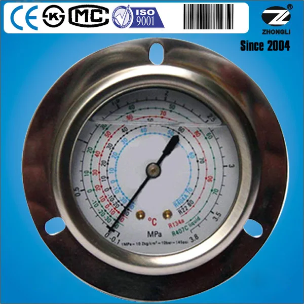 Oil Filled Freon Refrigerant Pressure Gauges Manometer Buy Refrigerant Gauges,Freon