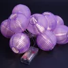 10 Purple Traditional Mini Chinese Cloth Lanterns Fairy Hanging LED Lighting for 2017 Christmas Tree Decoration