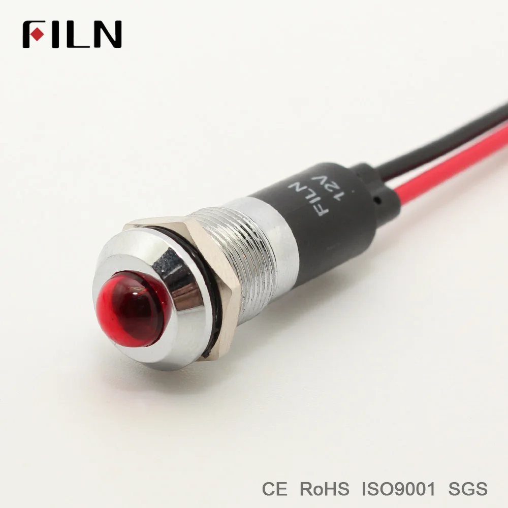 22mm 6-220V S//S Waterproof Action Metal Push Button Switch LED for Car Dash Auto