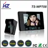 2014 newest Touch key 2.4GHz wireless 7"digital video doorbell /electrical lock video door phone panel