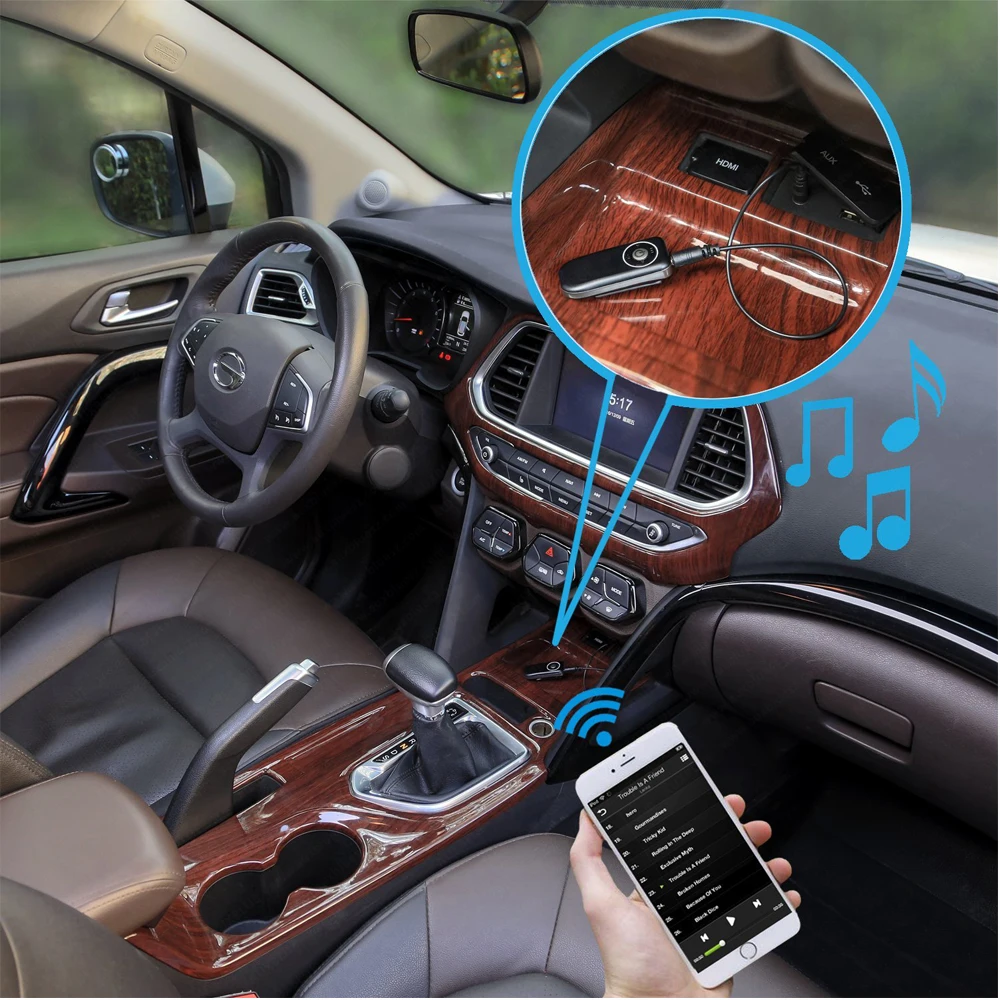Clip on bluetooth handsfree bluetooth car music receiver adapter - ANKUX.COM