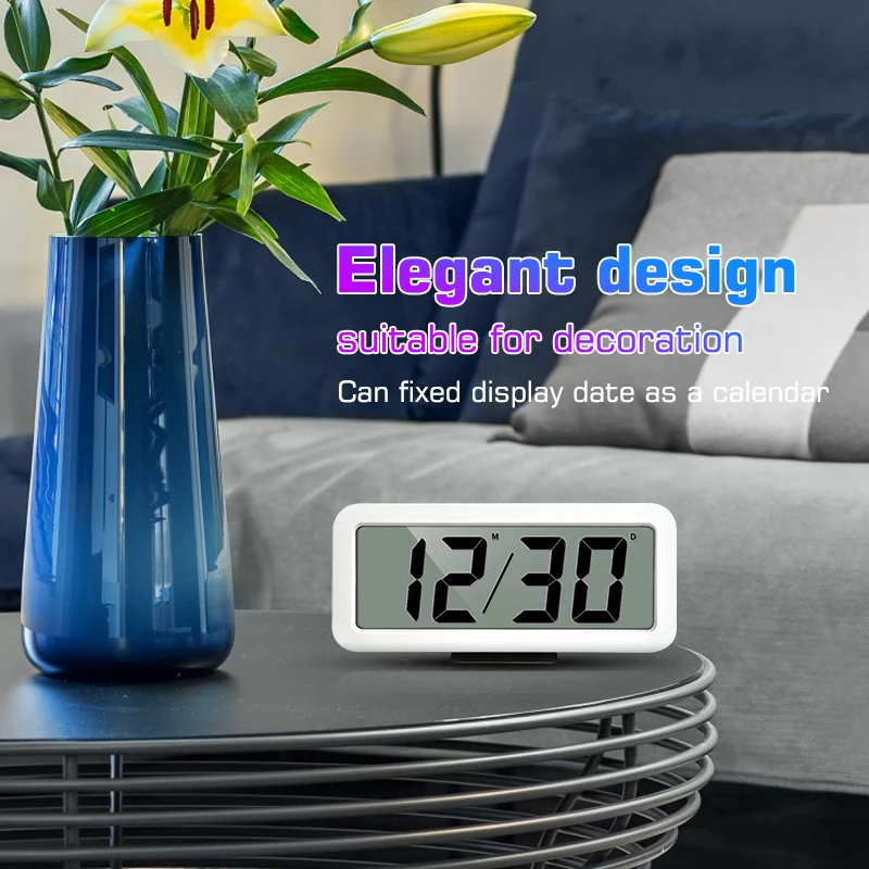 christmas Black white Simple unique designs Square time easy 13 classic music setting smart children's alarm wall mounted clock