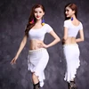 Ballroom dance Costume Female Adult Two Pieces Tops And Skirt Performance Set 6 Color Optional Modal ZH2012