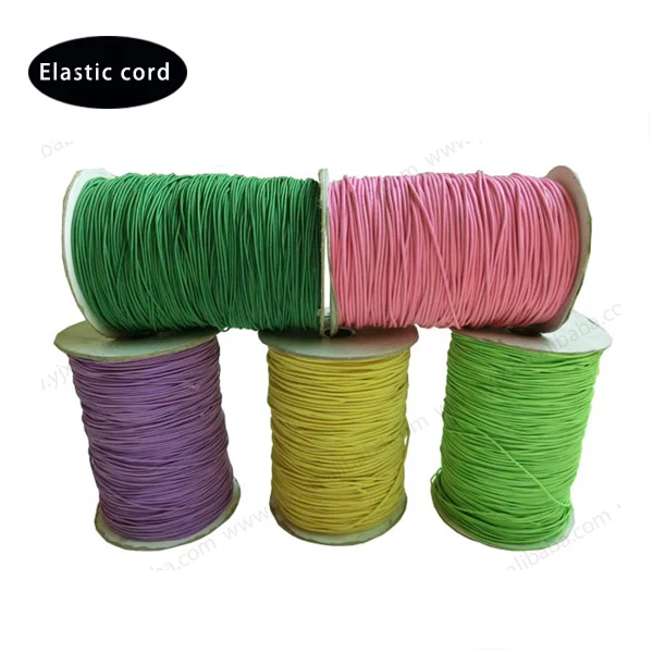 Wholesale Round Polyester Thread 1MM Rubber Rope Silicone Elastic Cord