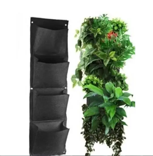 New Vertical Wall Hanging Mount Balcony Fabric Planter Plant Grow Bag