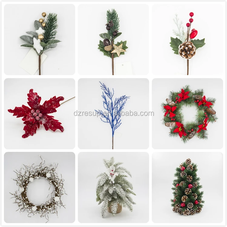 Resup Floral Christmas Flower Picks Buy Christmas Tree Stems