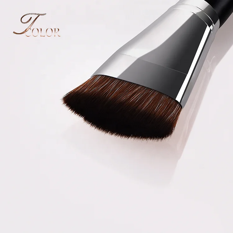 Private Label Single Contour Blush Powder Flat Top Buffer Makeup Brush