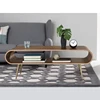 2018 new smart wooden side table with astro gold color coffee table