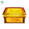 Glass top hotel rectangle center coffee table Customized fashion high pub bar table,led hookah/tea/coffee/beer party table