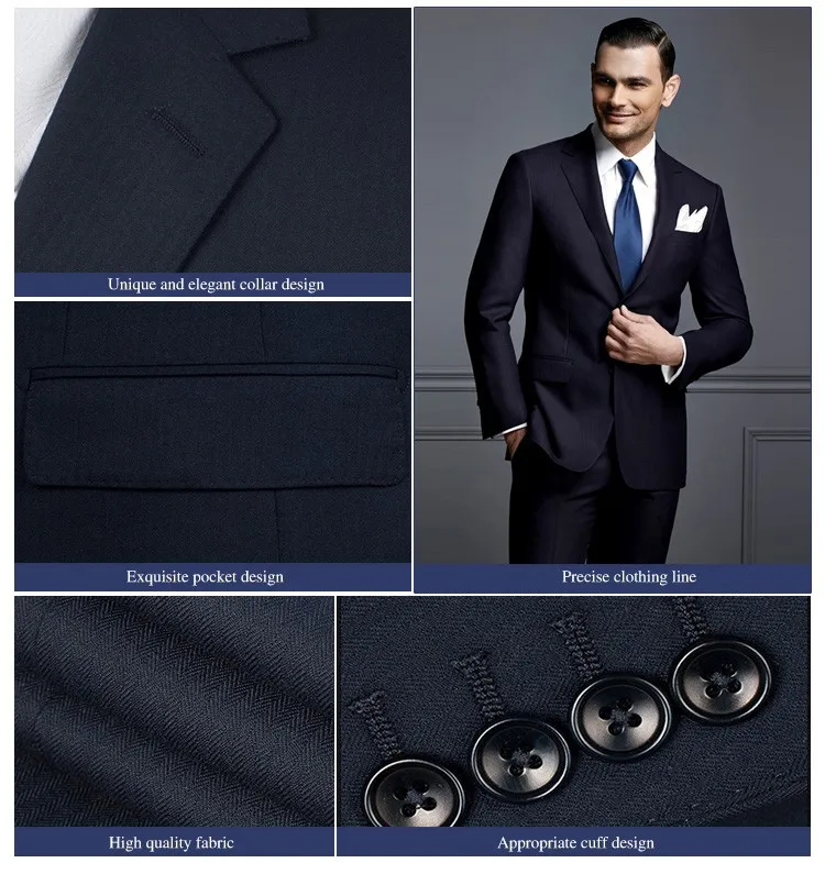 Custom Design Black Coat Pant Men Suit - Buy Men Black Suit,Custom Men ...