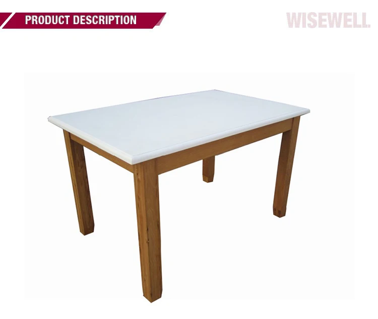 Modern rustic wood rectangle dining table for kitchen or dining room