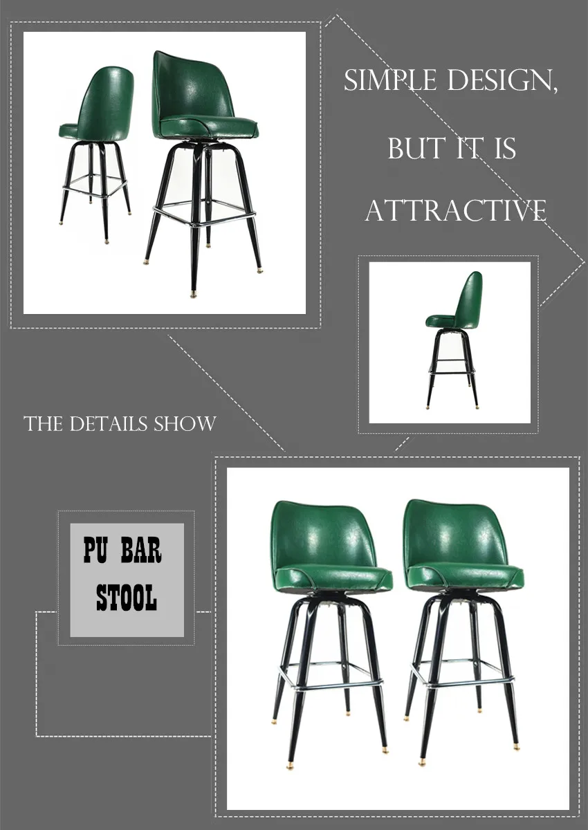 Pu Casino Bucket Bar Stool/chair No Gas Lift Hot Sale In Usa Buy