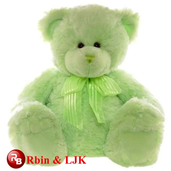 green stuffed bear