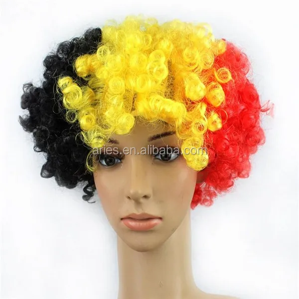 yellow afro wig