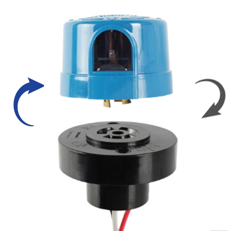 Dusk to Dawn photocell IP66 Twist Lock photocontrol 85-305V Twilight Switch for Outdoor Lighting CE Approved Blue