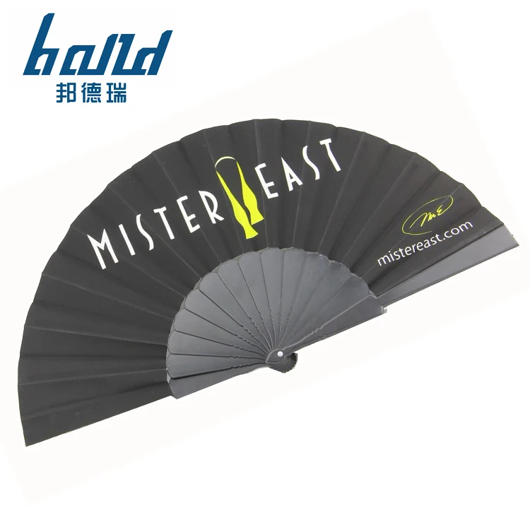 Promotional Gift Black Flower Silk Bamboo Hand Fan Buy Silk Hand Fan