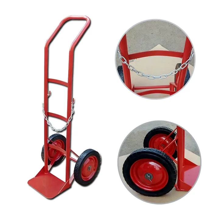 Steel Gas Cylinder Carts Hand Hydraulic Trolley With Two Wheels Buy