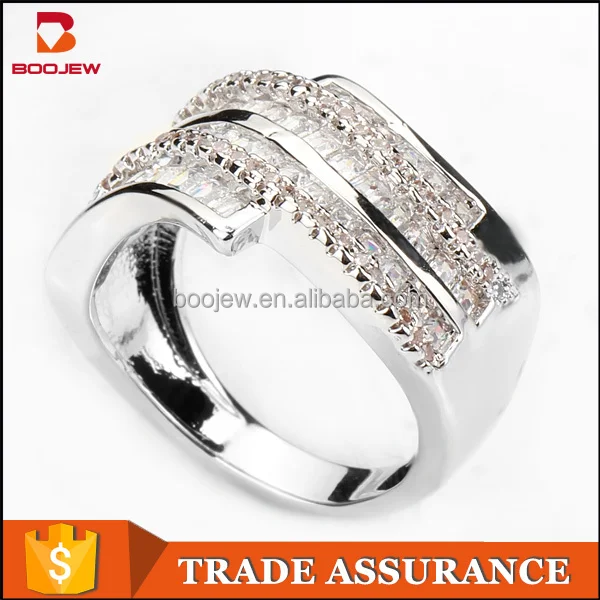 The Latest Design Ring 925 Sterling Silver White Stone Ring Wholesale