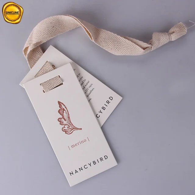 Sinicline Luxury Bespoke Black Hang Tags Garment Logo Tags - China