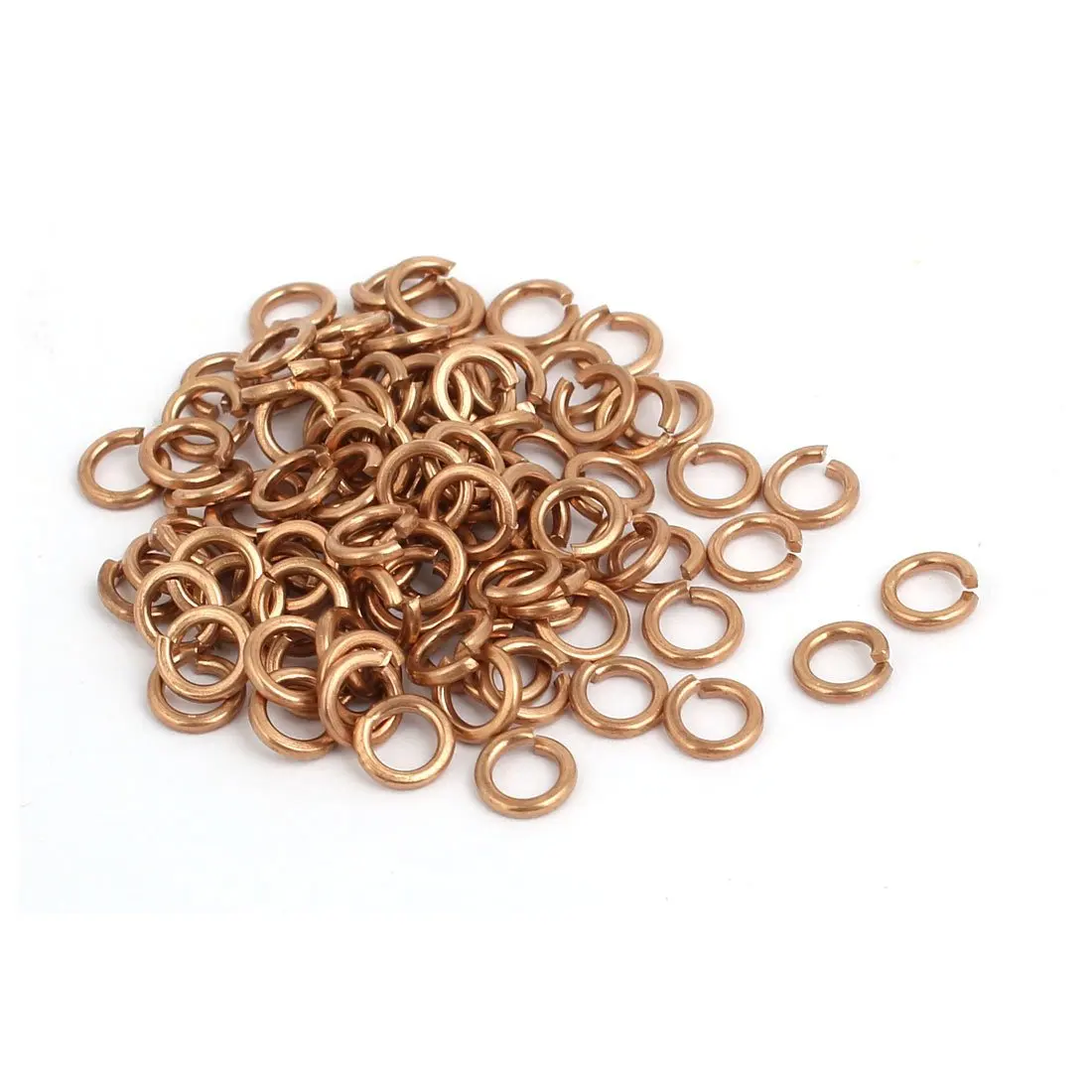 uxcell 3mm Inner Diameter Split Lock Spring Washer Gasket Copper Tone 100pcs