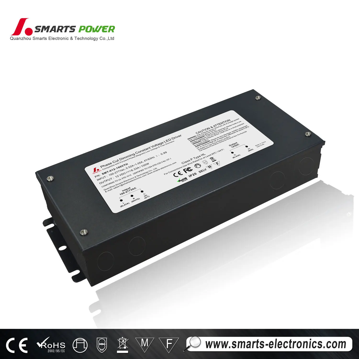Smarts Power Power Supply 277v Ac 12v 24v Dc Triac Dimmable Led Driver