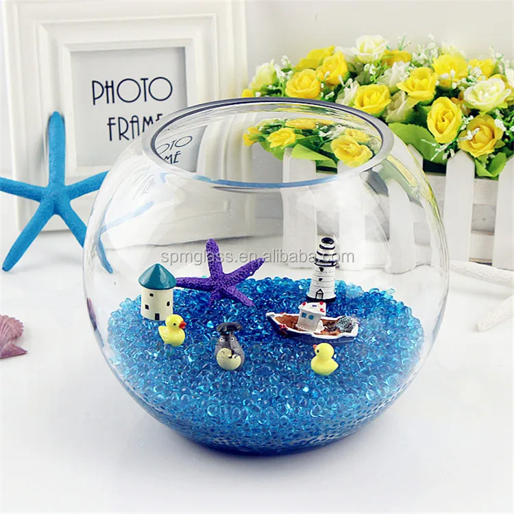 Round Wholesale Glass Fish Bowls For Centerpieces As Decoration Buy