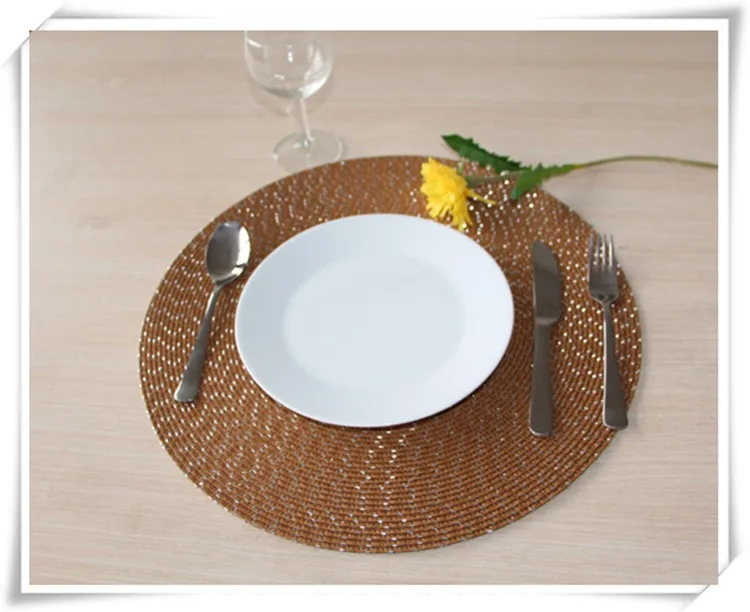 Wholesale Doily Round Plastic Pp Wove Tables Placemats A Set Of Green