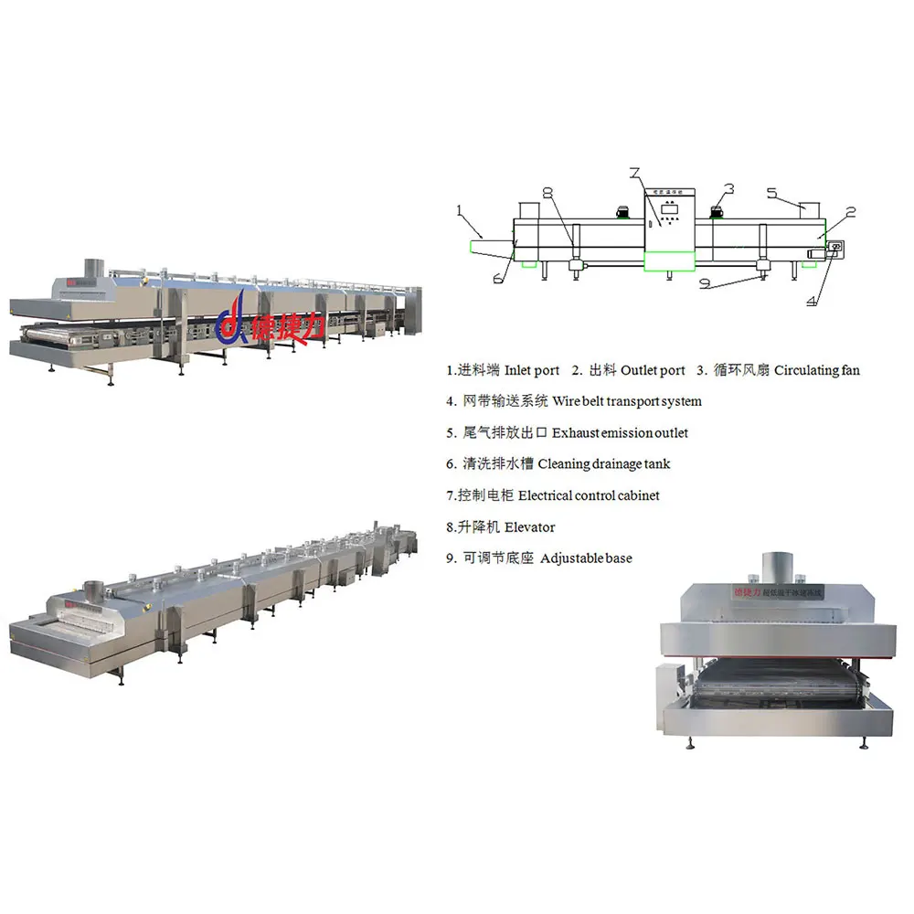 Djl Dry Ice Liquid Nitrogen Dual Use Type Tunnel Freezer For Lobster