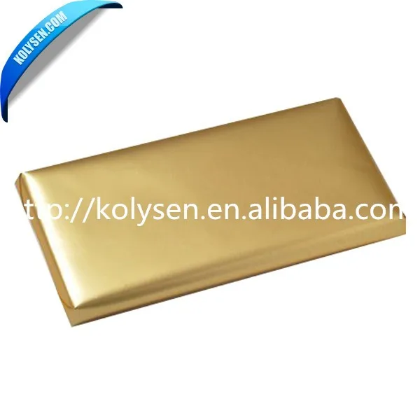 Schokoriegel goldenen folie Verpackung/Chocolate bar aluminum foil packaging