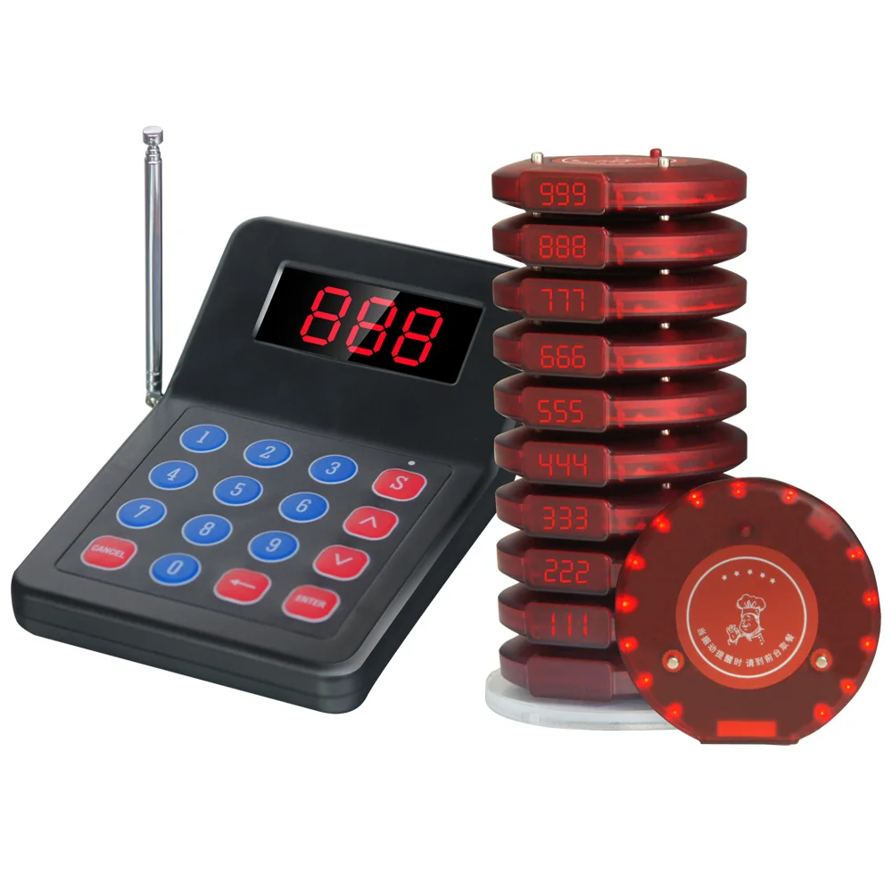 
Wireless Service Call Bell Electronic Queue Paging System. 