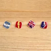 personality custom multicolor flag resin 3d printed button for shirt
