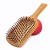hot sale bamboo big bulk Airbag Head Massage stainless steel teeth spike magic rectangle Hair Comb