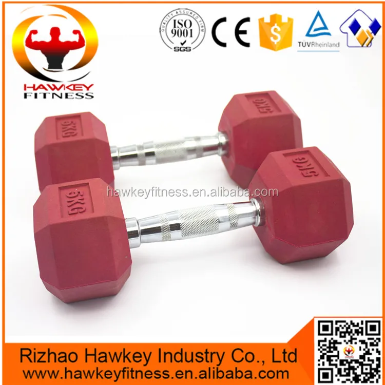 2x 8 Kg Hanteln – Hexagonal, Gummiert, Für Fitness & Gym