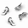 Flat Base Stainless Steel Ear Clips Base For Women Earring Clips Anti-pain Pad Findings For Jewelry Making