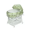 Hot sale european style swinging baby crib changle table with storage drawers