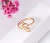 Hollow Dog Claws Ring Love Heart Shape Pet Paw FootPrint Ring Jewelry Resizable Animal Rings For Women