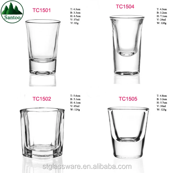 Thick Base Crystal Clear One Shot Glass 1.5oz Buy Shot Glass 1.5oz