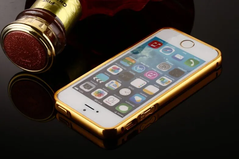 Luxury design case For iphone 5se aluminum 24k metal mirror hard back cover case for iphone