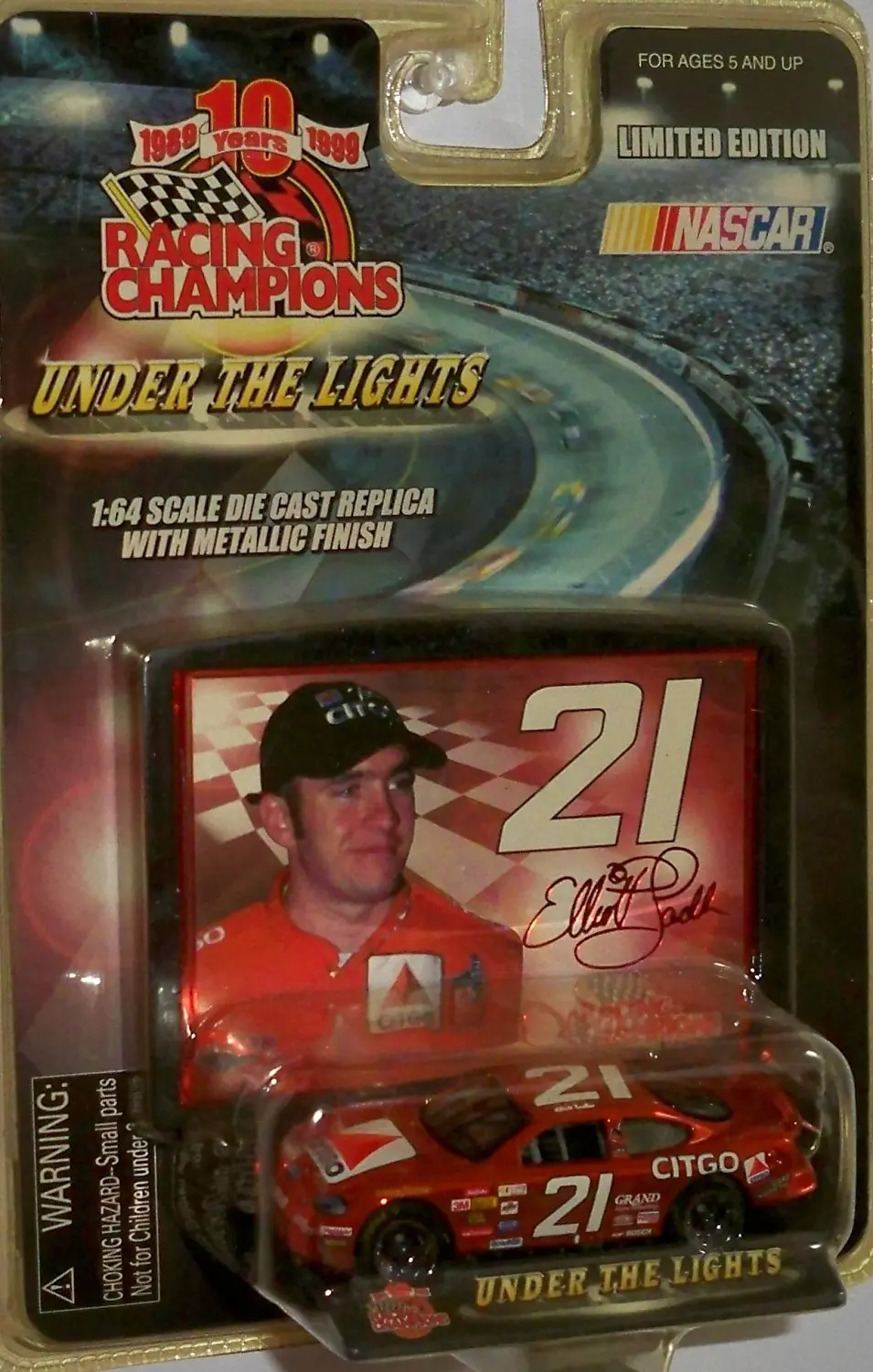 4 Bobby Hamilton Under The Lights 1:64 Scale Die Cast Replica Collector Car With Metallic Finish 1999 NASCAR Racing Champions No 