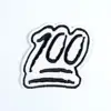 Wholesale math style 100 grade shape sew on embroidery patch for cloth