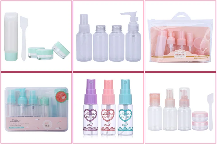 Lameila Hot Sale Cosmetic Bottle 5pcs/bag Packing Empty Travel Kit